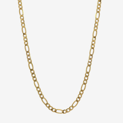 10K Yellow Gold 2.9mm 20-22" Semi-Solid Figaro Chain