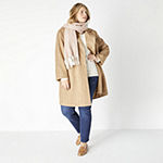 Women's Plus Liz Claiborne Wool Coat, St. John's Bay Sweater, Liz Claiborne Skinny Jeans, Loafers, Scarf