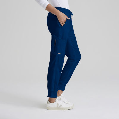 Grey's Anatomy™ by Barco Classic Grp534 Kira 5-Pocket Mid-Rise Jogger Womens Petite Moisture Wicking Scrub Pant