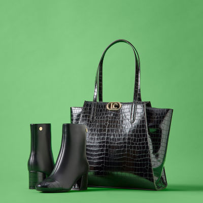 Liz Claiborne Womens Kendale Block Heel Booties