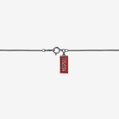 Marvel Fine Jewelry Womens 1/6 CT. T.W. Natural Black Diamond 14K Rose Gold Over Silver Sterling Silver 18 Inch Pendant Necklace