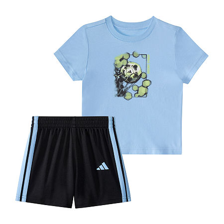 adidas Baby Boys 2-pc. Short Set, 18 Months, Blue