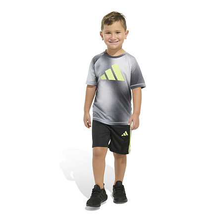 adidas Toddler Boys 2-pc. Short Set, 3t, Silver