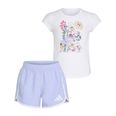 adidas Little Girls 2-pc. Short Set