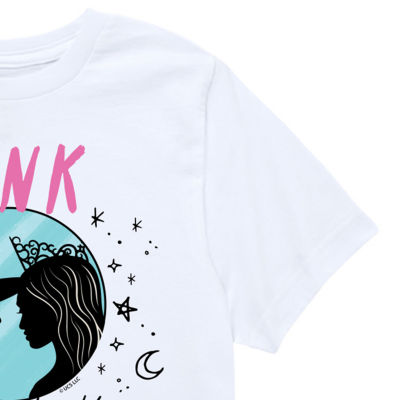 Pink Green Big Kid Girls Crew Neck Short Sleeve Wicked T-Shirt