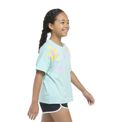 adidas Big Kid Girls Crew Neck Short Sleeve Loose Fit Graphic T-Shirt