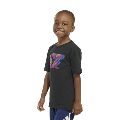 adidas Little Boys Crew Neck Short Sleeve Regular Fit Graphic T-Shirt