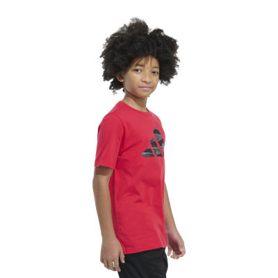 adidas Big Kid Boys Crew Neck Short Sleeve Regular Fit Graphic T-Shirt