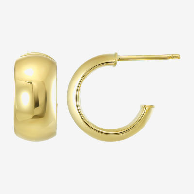 Gold Addiction Womens 10K Gold 14.5mm Hoop Earrings
