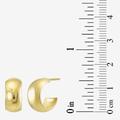 Gold Addiction Womens 10K Gold 14.5mm Hoop Earrings