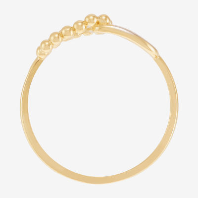 Gold Addiction Womens 15.5MM 10K Gold Heart Band