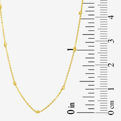 Gold Addiction Womens 10K Gold 18 Inch Link Chain Necklace