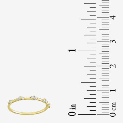 Gold Addiction Womens Cubic Zirconia 10K Gold Round Band