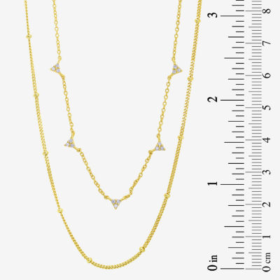 Silver Addiction Womens 14K Gold Over Silver 18 Inch Link Chain Necklace