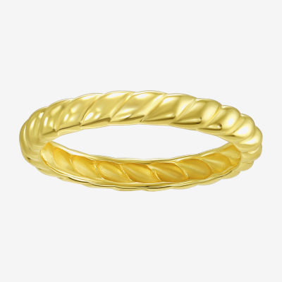 Silver Addiction Womens Cubic Zirconia 14K Gold Over Silver Round Ring Set