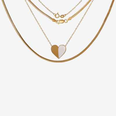 Limited Quantities! Womens Heart 2-pc. Necklace Set