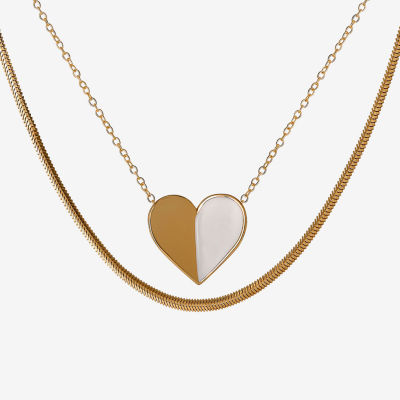 Limited Quantities! Womens Heart 2-pc. Necklace Set