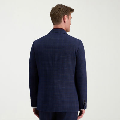Haggar JMH Mens Slim Fit Plaid Suit Jacket