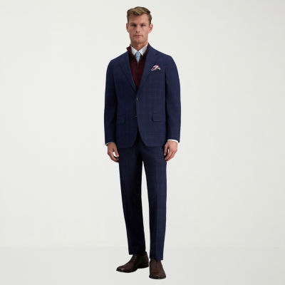 Haggar JMH Mens Slim Fit Plaid Suit Jacket