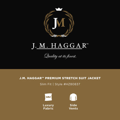 Haggar JMH Mens Slim Fit Plaid Suit Jacket