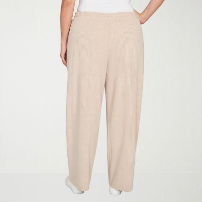 Hearts Of Palm Womens Plus Straight Mid Rise Drawstring Pant