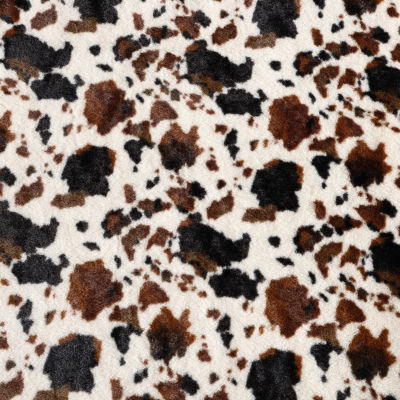 Wrangler Spotted Cow Print Washable Throw