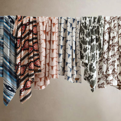 Wrangler Cactus Garden Washable Throw