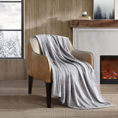 Eddie Bauer Woodblock Floral Washable Throw