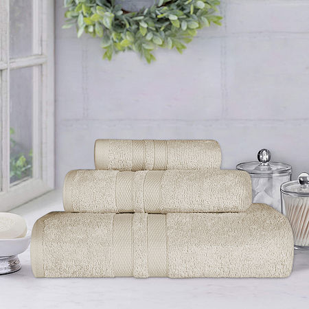 Superior Ultra Collection | 100% Cotton 3-pc. Quick Dry Solid Bath Towel Set In White