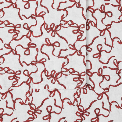 Truly Soft Ribbon And Bows Flannel Sheet Set