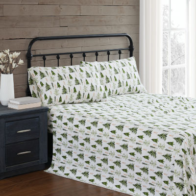 Truly Soft Trees Flannel Sheet Set