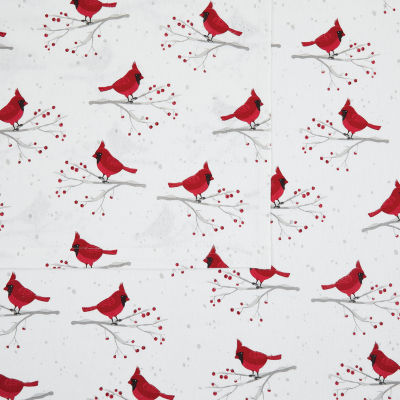 Truly Soft Cardinals Flannel Sheet Set