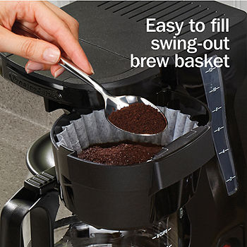 12 Cup Coffee Maker with Swing Out Basket, Programmable Coffee