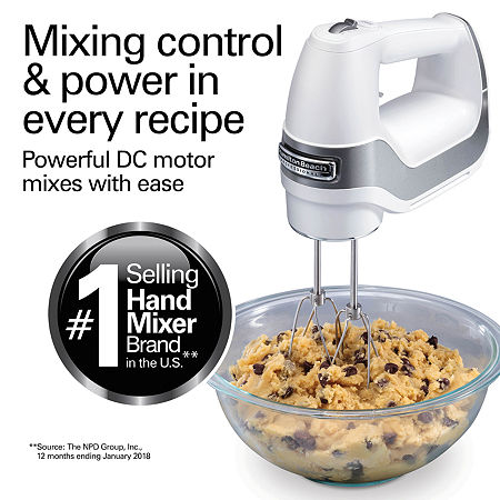 Hamilton Beach Professional 5-Speed Hand Mixer With Snap On Case, One Size, White