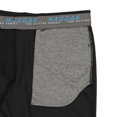 Haggar The Active Series 5 Pocket Mens Comfort Waistband Slim Fit Flat Front Pant