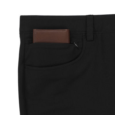 Haggar The Active Series 5 Pocket Mens Comfort Waistband Slim Fit Flat Front Pant