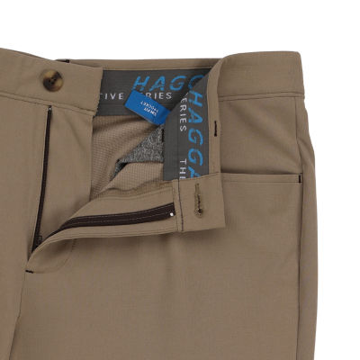 Haggar The Active Series 5 Pocket Mens Comfort Waistband Slim Fit Flat Front Pant