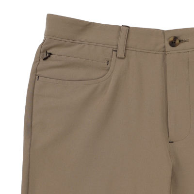 Haggar The Active Series 5 Pocket Mens Comfort Waistband Slim Fit Flat Front Pant