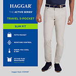 Haggar® Mens The Active Series City Flex 5 Pocket Slim Fit Flat Front Pant