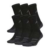 adidas Big Boys 6 Pair Multi-Pack No Show Socks, Color: Black - JCPenney