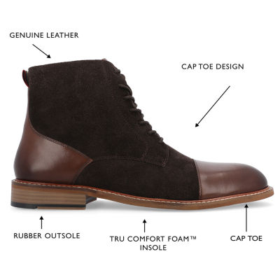Thomas And Vine Mens Jagger Flat Heel Lace Up Boots