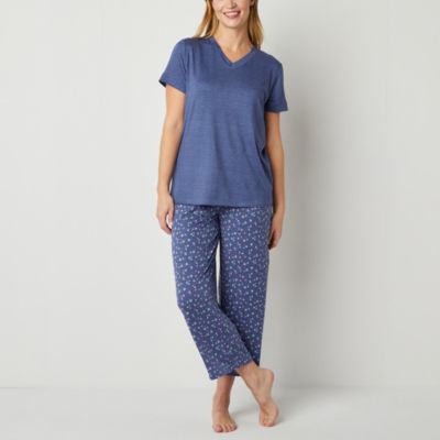 Liz Claiborne Cool and Calm Womens 2-pc. Short Sleeve Capri Pajama Set -  JCPenney