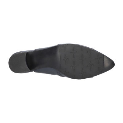 Easy Street Bizzy Womens Round Closed Toe Block Heel Pumps