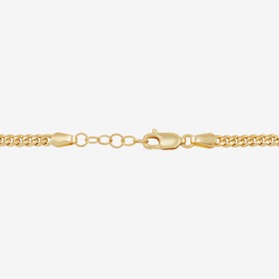 Made in Italy 14K Gold 5 1/2 Inch Hollow Cuban Chain Bracelet