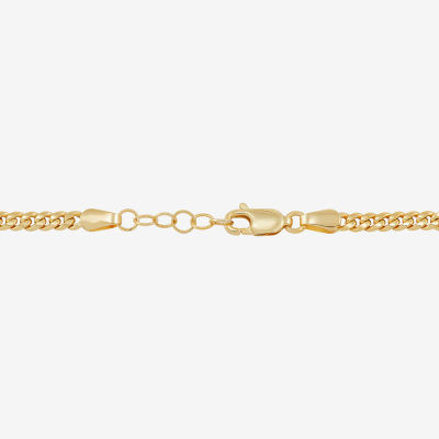 Made in Italy Girl's 14K Gold 5 1/2 Inch Hollow Cuban Chain Bracelet