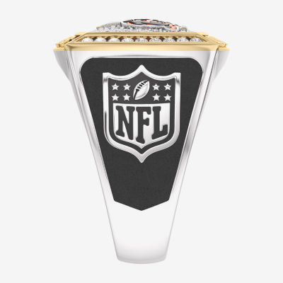 True Fans Fine Jewelry Chicago Bears Mens 1/2 CT. T.W. Natural White Diamond 10K Gold Sterling Silver Fashion Ring