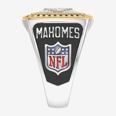 True Fans Fine Jewelry Kansas City Chiefs Patrick Mahomes Mens 1/2 CT. T.W. Natural White Diamond 10K Gold Sterling Silver Arrow Fashion Ring