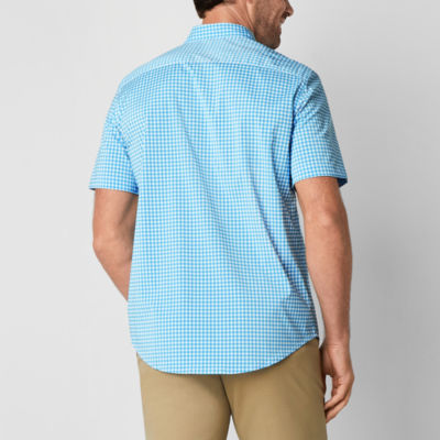 St. John's Bay Performance Mens Classic Fit Short Sleeve Button-Down Shirt