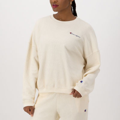 Champion Womens Campus Corded Crew Neck Long Sleeve Sweatshirt