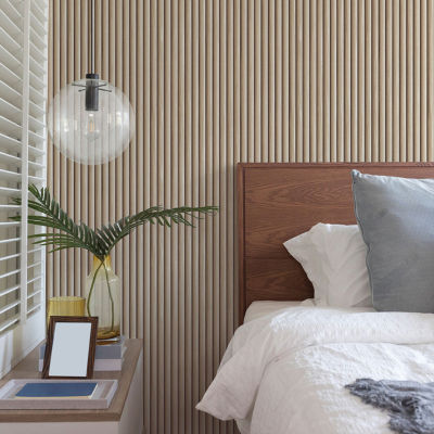 Tempaper Reeded Wood Peel & Stick Wallpaper